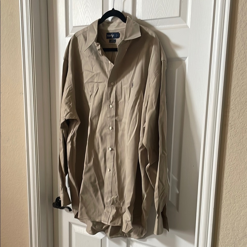 Ralph Lauren Blake long sleeve khaki shirt, size xxl